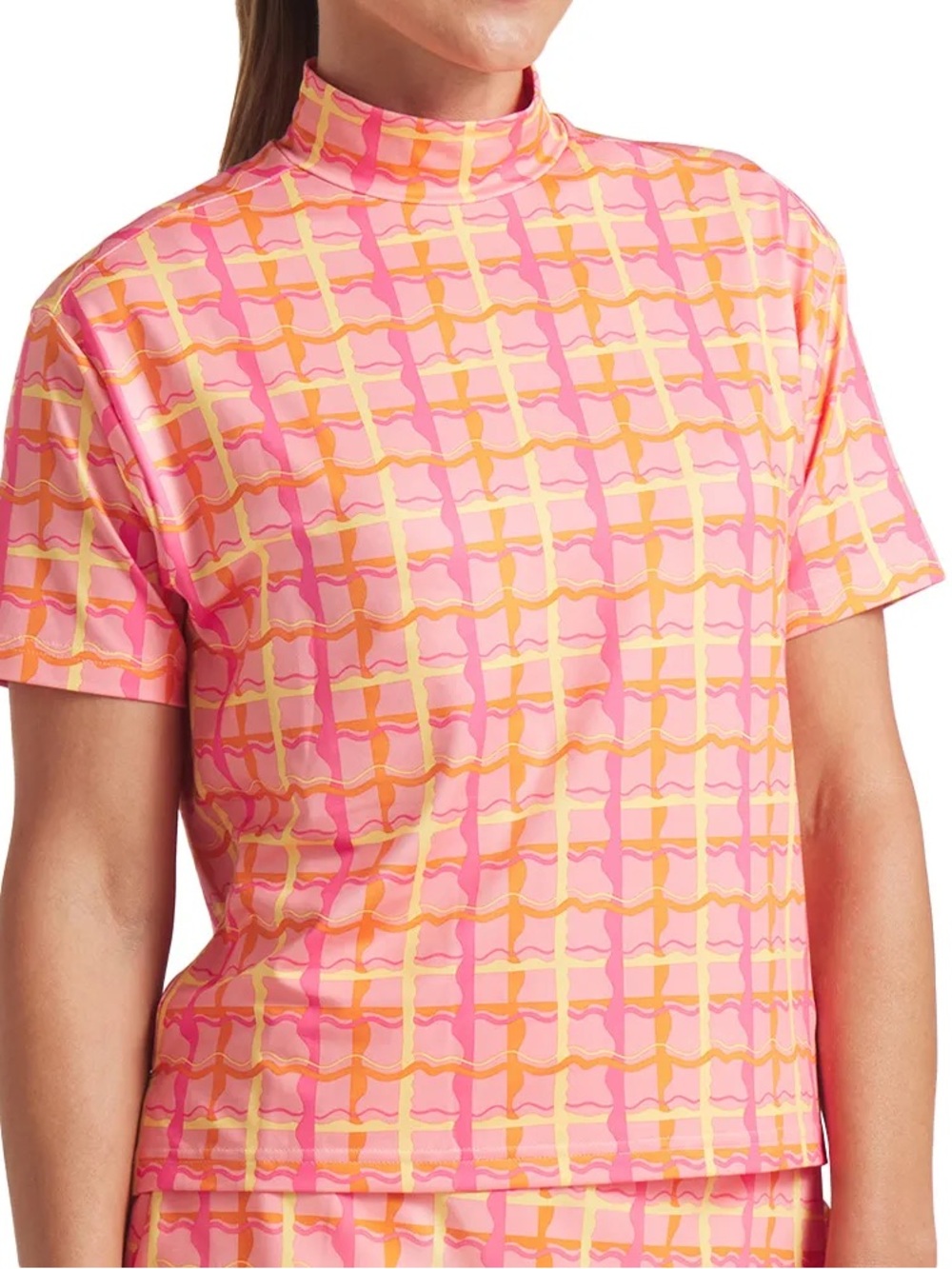 PUMA X Dani Dazey Mock Neck Golf Top Size XS Resortwear Maximalist Athletic NWT